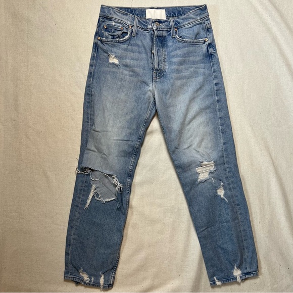 MOTHER Superior The Tomcat The Confession Distressed Straight Leg Jeans 28 - Picture 4 of 16